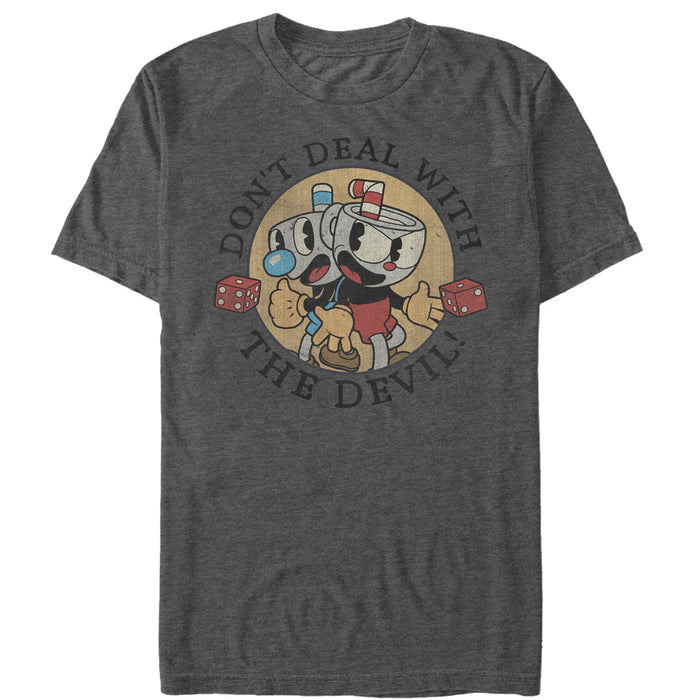 fifth sun Men's Cuphead Don't Deal with the Devil T-Shirt