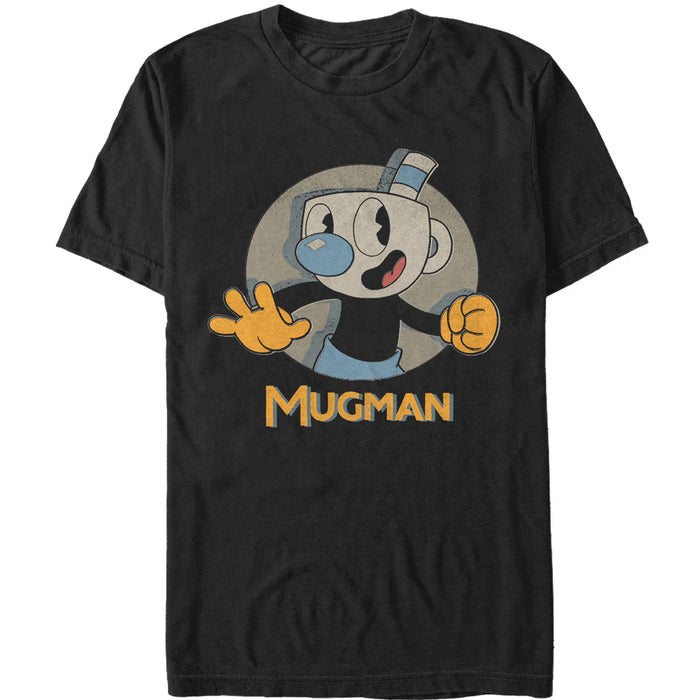 fifth sun Men's Cuphead Mugman Portrait Circle T-Shirt