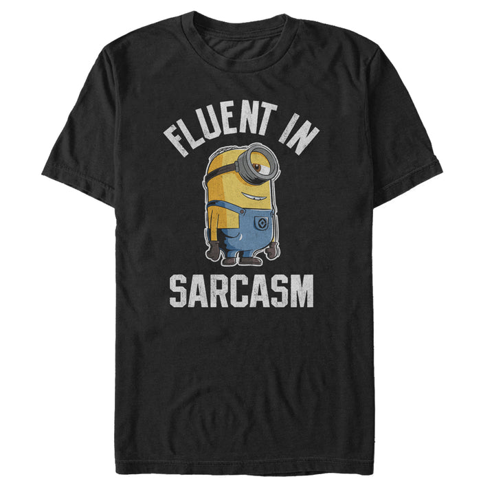 fifth sun Men's Despicable Me Minion Fluent in Sarcasm T-Shirt