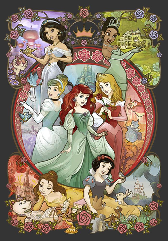 Fifth Sun Men's Disney Princesses Vintage Collage T-Shirt