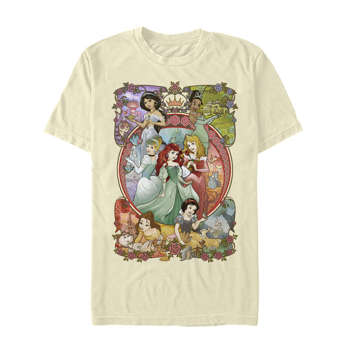 fifth sun Men's Disney Princesses Vintage Collage T-Shirt