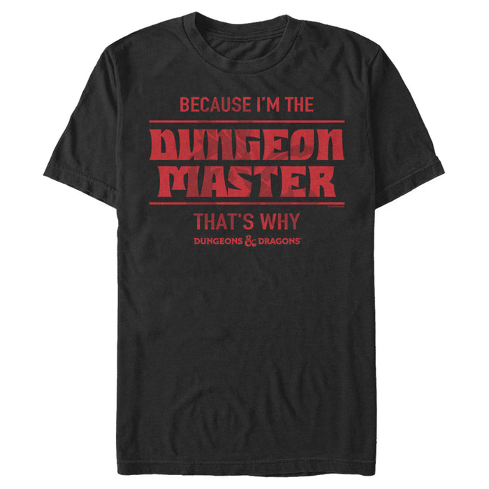 fifth sun Men's Dungeons & Dragons Because I'm the Dungeon Master T-Shirt