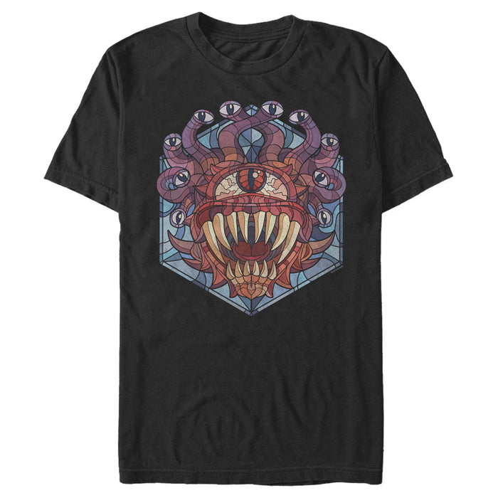 fifth sun Men's Dungeons & Dragons Beholder Monster Stained Glass T-Shirt