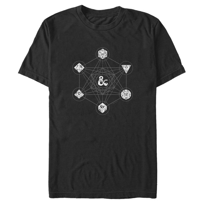 fifth sun Men's Dungeons & Dragons Geometric Dice Pattern T-Shirt