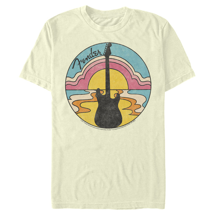 fifth sun Men's Fender 70s Guitar Silhouette T-Shirt