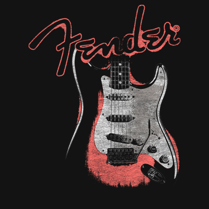 Fifth Sun Men's Fender Distressed Red Guitar T-Shirt