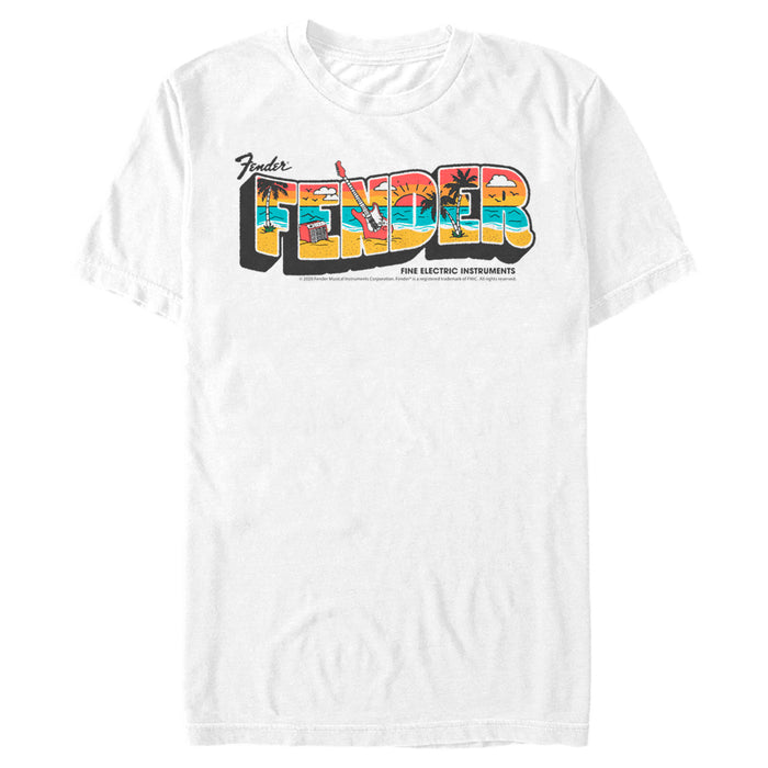 fifth sun Men's Fender Vacation Billboard Logo T-Shirt