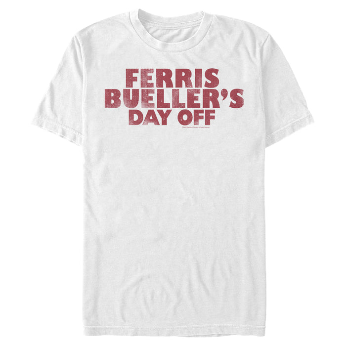 fifth sun Men's Ferris Bueller's Day Off Distressed Logo Text T-Shirt