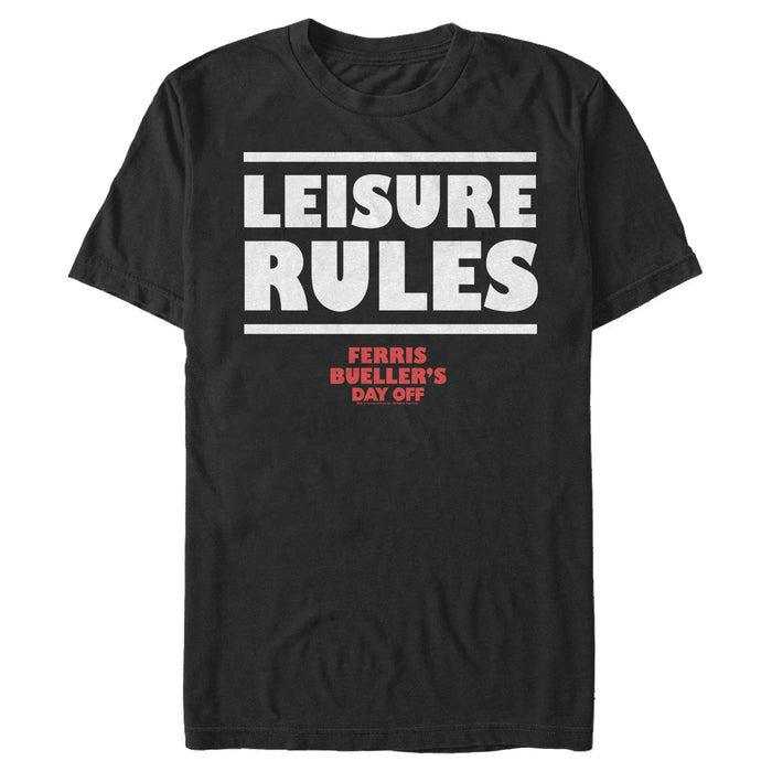 fifth sun Men's Ferris Bueller's Day Off Leisure Rules T-Shirt