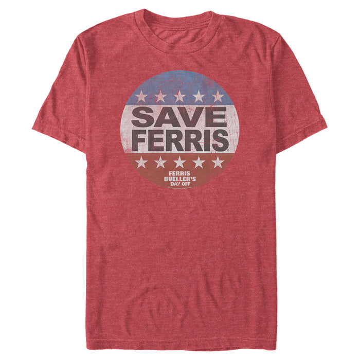 Fifth Sun Men's Ferris Bueller's Day Off Save Campaign Button T-Shirt