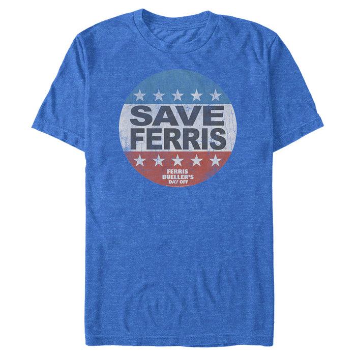Fifth Sun Men's Ferris Bueller's Day Off Save Campaign Button T-Shirt