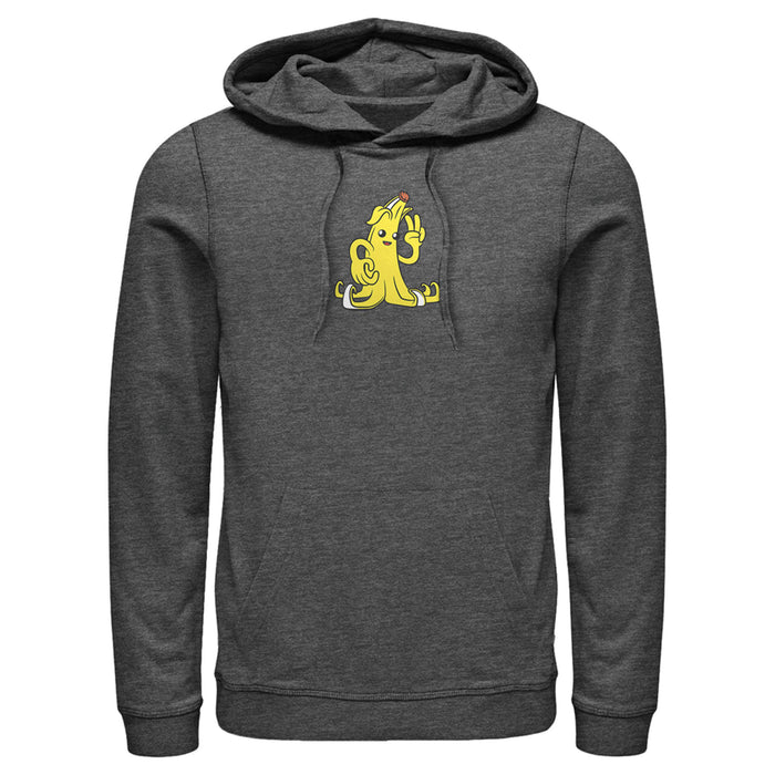 fifth sun Men's Fortnite Peely Peace Sign Pull Over Hoodie