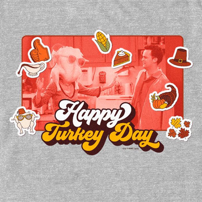Fifth Sun Men's Friends Happy Turkey Day Scene T-Shirt