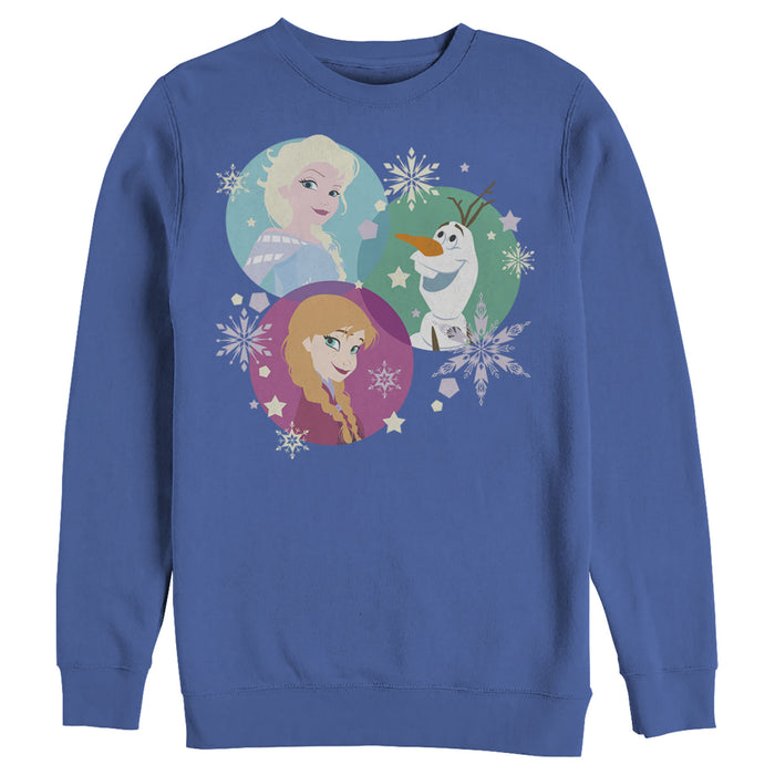 Fifth Sun Men's Frozen Character Snowflakes Sweatshirt