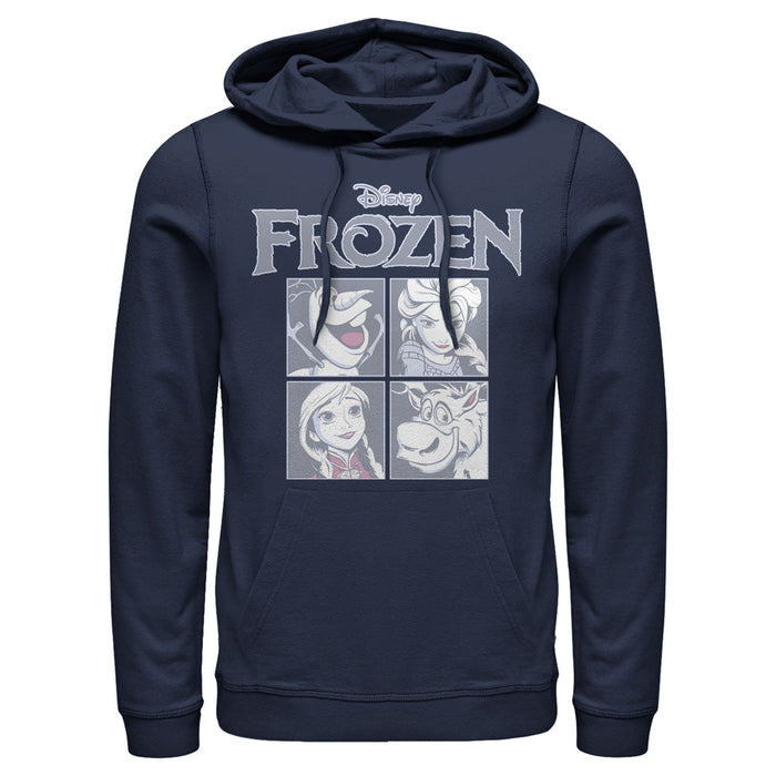 fifth sun Men's Frozen Character Squares Pull Over Hoodie