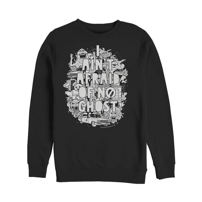 fifth sun Men's Ghostbusters Ain't Afraid Ghost Collage Sweatshirt