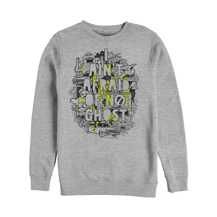 fifth sun Men's Ghostbusters Ain't Afraid of No Ghost Collage Sweatshirt