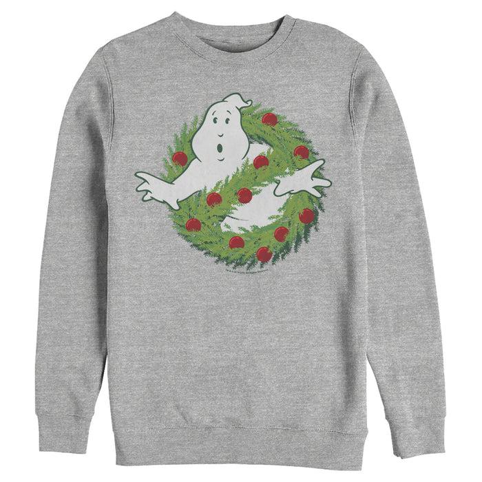 Fifth Sun Men's Ghostbusters Christmas Wreath Logo Sweatshirt