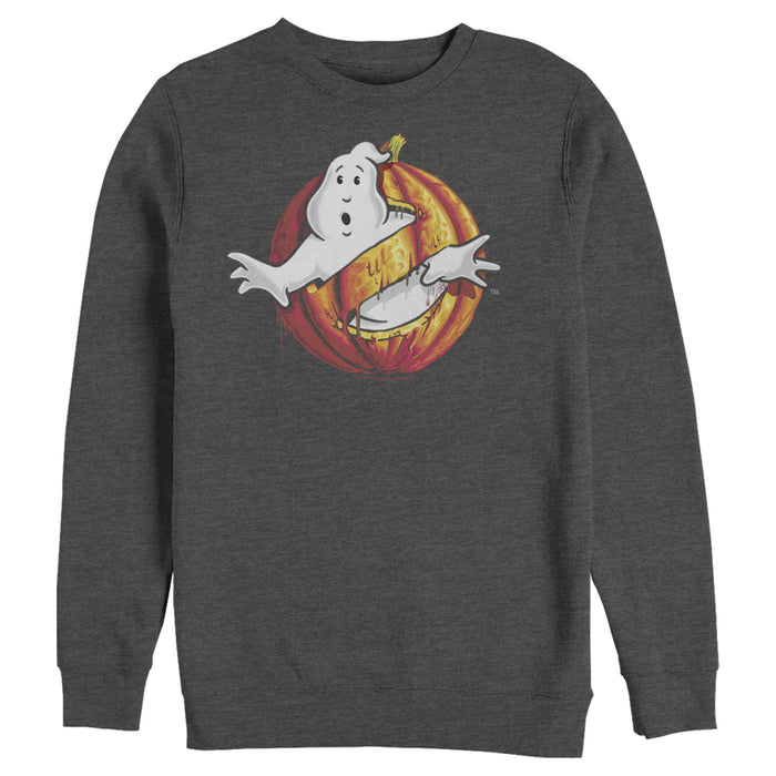 Fifth Sun Men's Ghostbusters Halloween Pumpkin Logo Sweatshirt