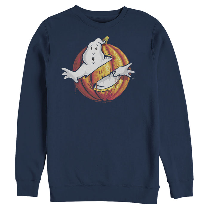 Fifth Sun Men's Ghostbusters Halloween Pumpkin Logo Sweatshirt