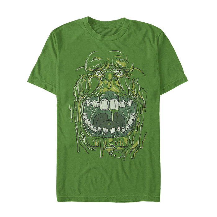 fifth sun Men's Ghostbusters Slimer Drip Face T-Shirt