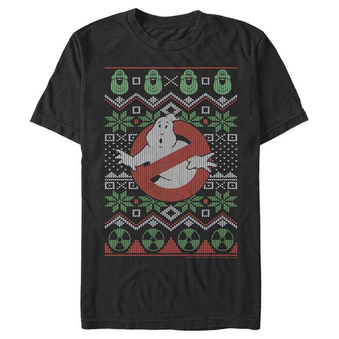 fifth sun Men's Ghostbusters Ugly Christmas Logo T-Shirt