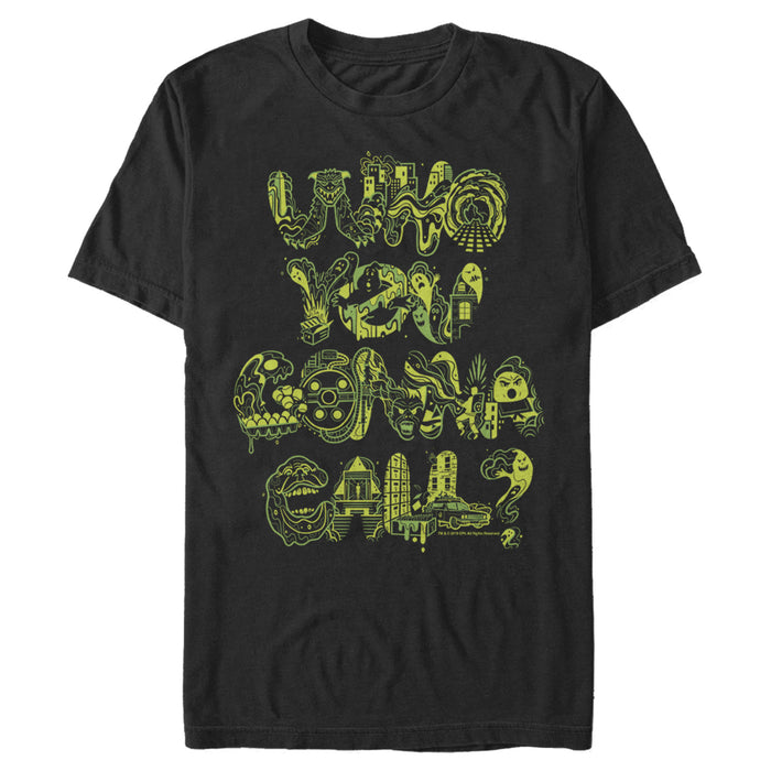 Fifth Sun Men's Ghostbusters Who You Gonna Call Pattern T-Shirt
