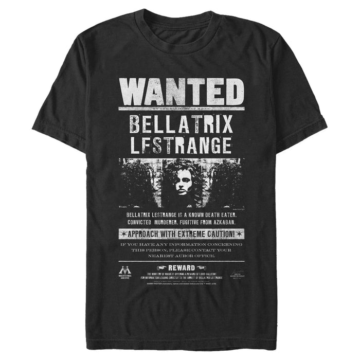 fifth sun Men's Harry Potter Bellatrix Wanted Poster T-Shirt