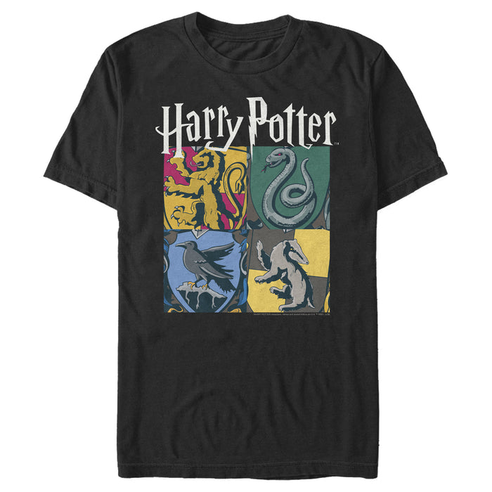 fifth sun Men's Harry Potter Hogwarts Houses Vintage Collage T-Shirt