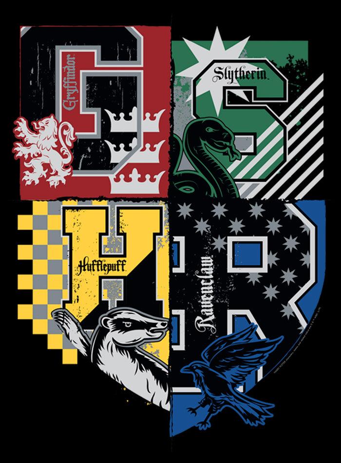 Fifth Sun Men's Harry Potter House Crests Shield T-Shirt