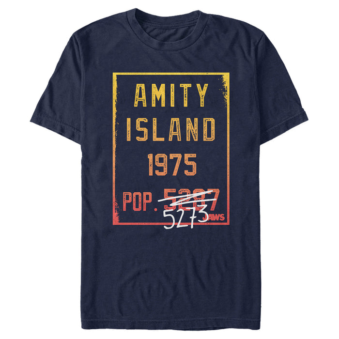 Fifth Sun Men's Jaws Amity Island Population T-Shirt
