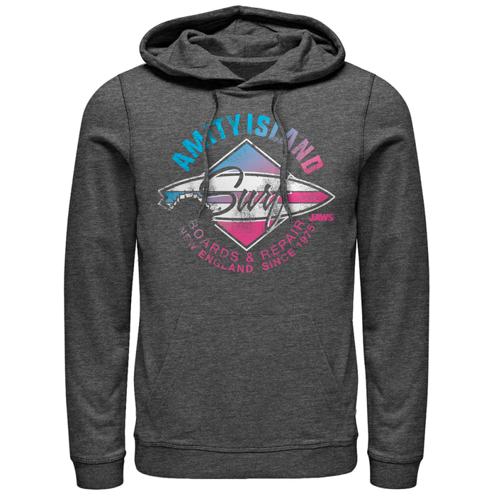 fifth sun Men's Jaws Amity Island Surfboard Repair Pull Over Hoodie