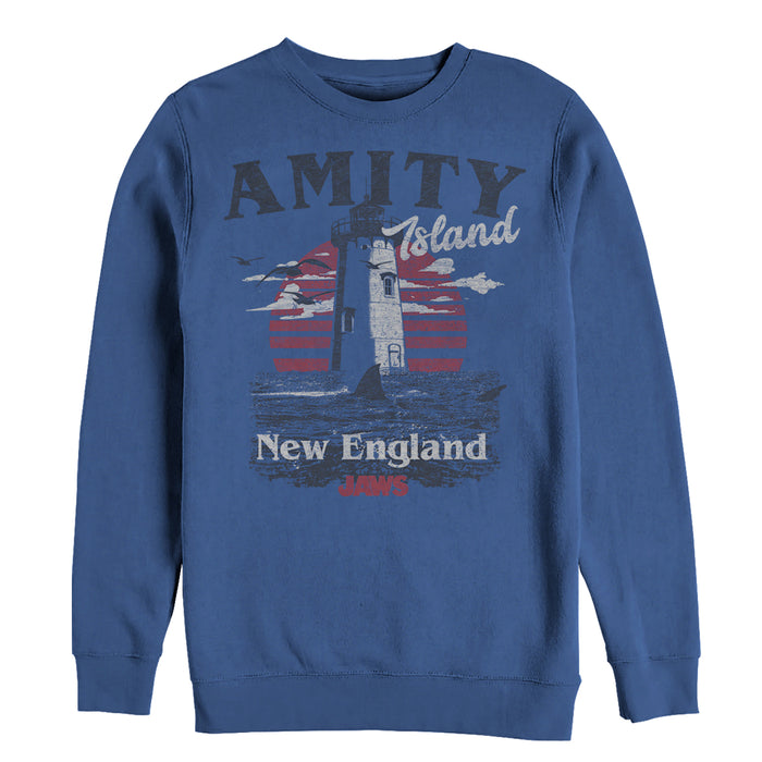 fifth sun Men's Jaws Amity Island Tourist Lighthouse Sweatshirt