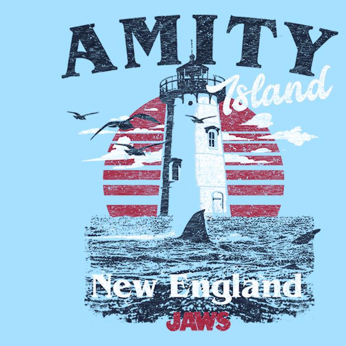 Fifth Sun Men's Jaws Amity Island Tourist Lighthouse T-Shirt