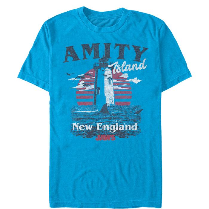 fifth sun Men's Jaws Amity Island Tourist Lighthouse T-Shirt