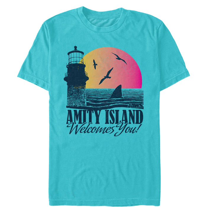 fifth sun Men's Jaws Amity Island Tourist Welcome T-Shirt