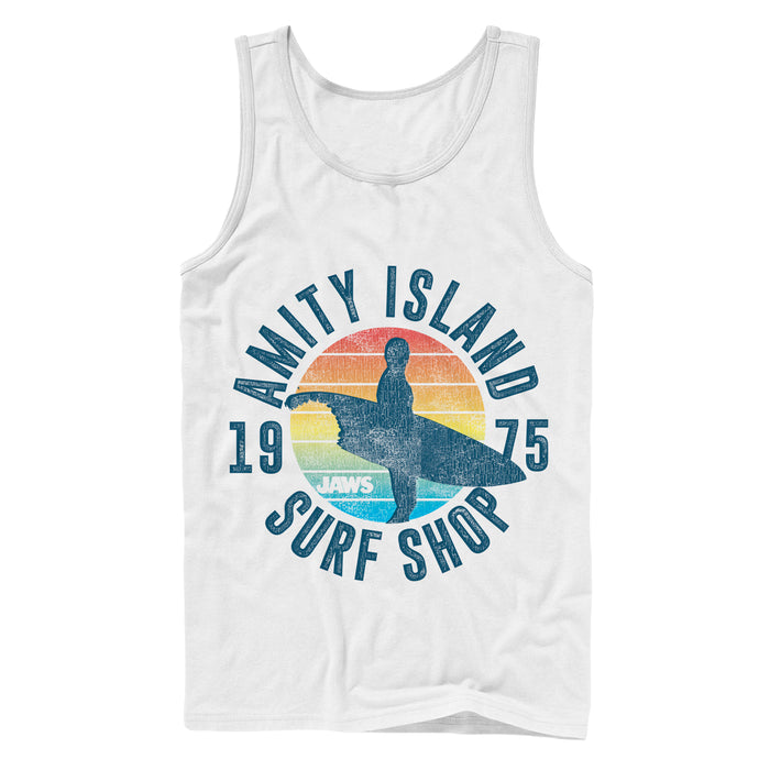 fifth sun Men's Jaws Retro Amity Island Surf Shop Tank Top