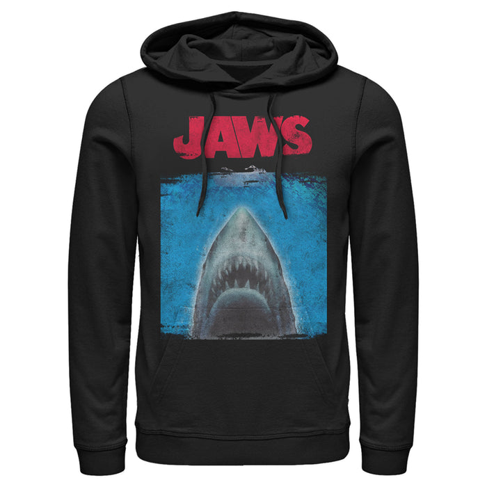 Fifth Sun Men's Jaws Shark Movie Poster Pull Over Hoodie