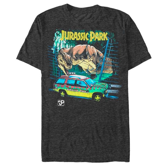 fifth sun Men's Jurassic Park Car Chase Scene T-Shirt
