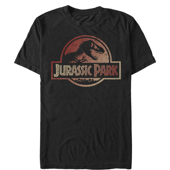 fifth sun Men's Jurassic Park Earth Tone Logo T-Shirt