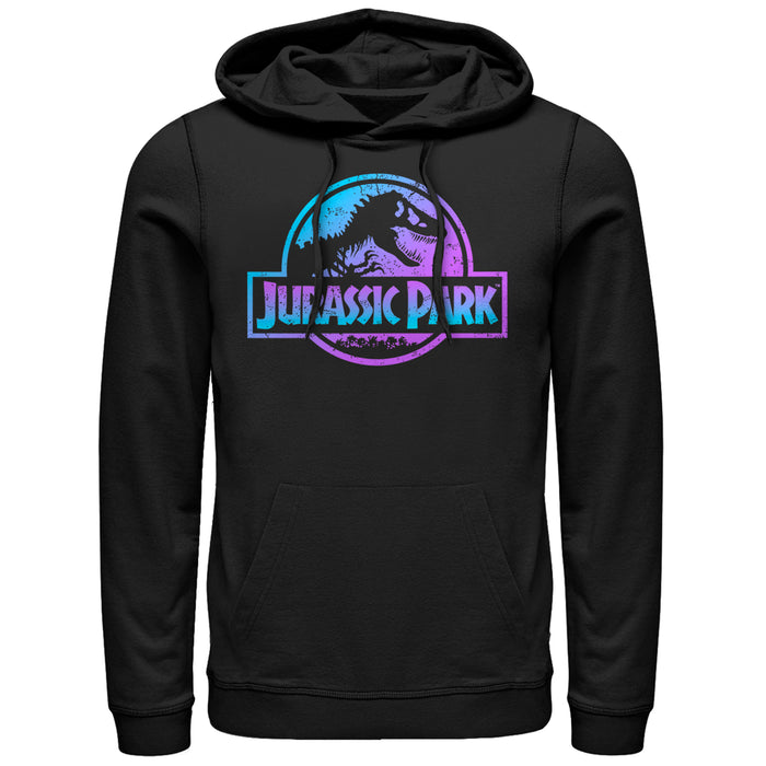 fifth sun Men's Jurassic Park Ombre Fade Logo Pull Over Hoodie
