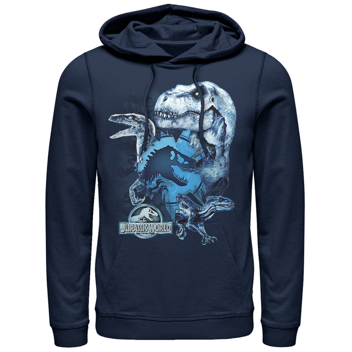 fifth sun Men's Jurassic World: Fallen Kingdom Dinosaur Frost Pull Over Hoodie