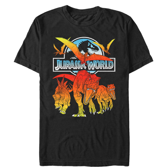 fifth sun Men's Jurassic World: Fallen Kingdom Fire Dinosaurs T-Shirt