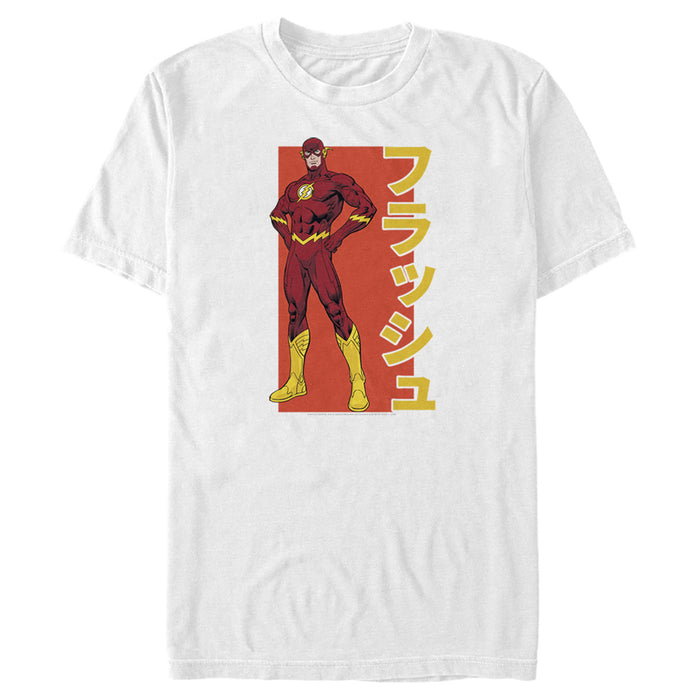 Fifth Sun Men's Justice League The Flash Bold Kanji Portrait T-Shirt