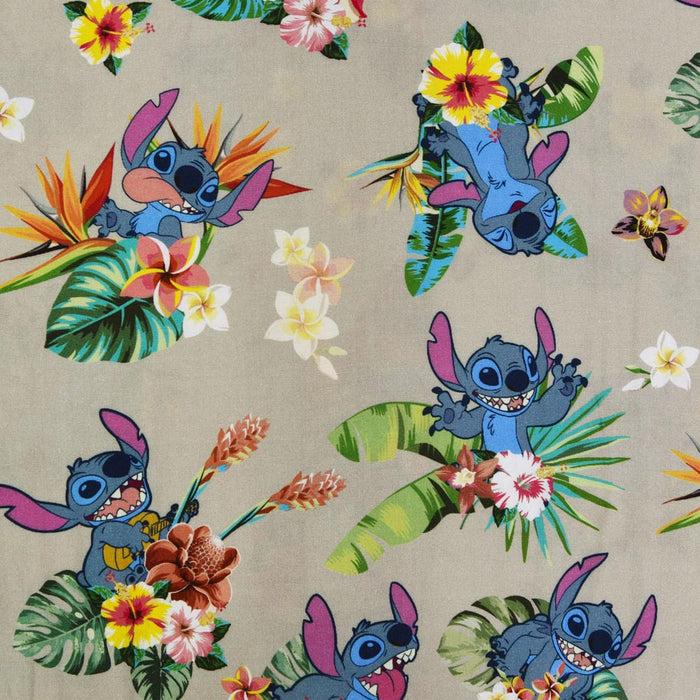 Fifth Sun Men's Lilo & Stitch Tropical Alien Pose Button Down Shirt