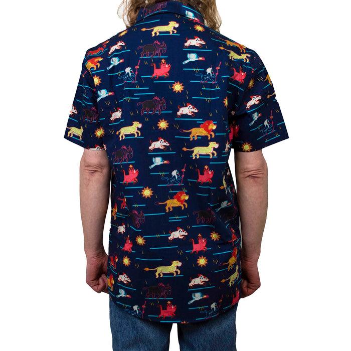 Fifth Sun Men's Lion King Character Stampede Button Down Shirt