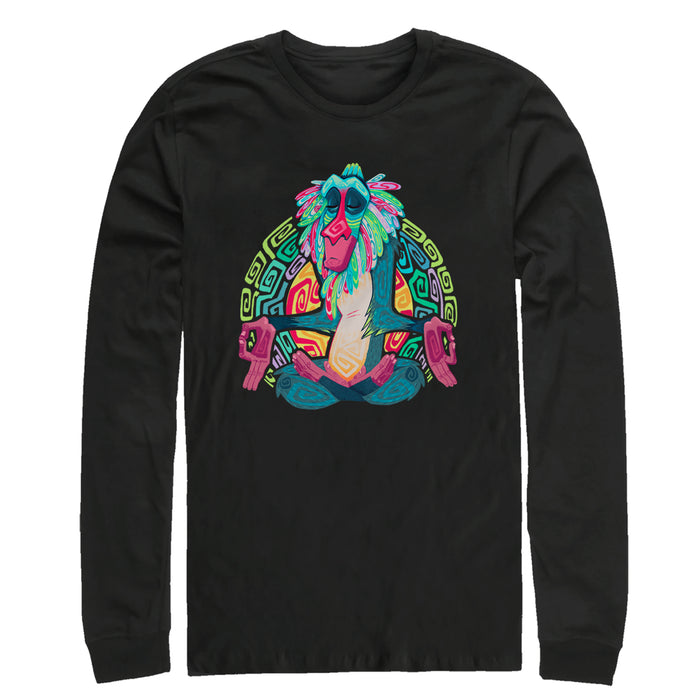 fifth sun Men's Lion King Rafiki Geometric Rainbow Long Sleeve Shirt