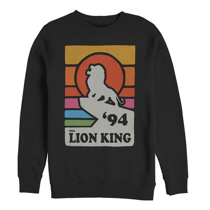 fifth sun Men's Lion King Retro Rainbow '94 Silhouette Sweatshirt