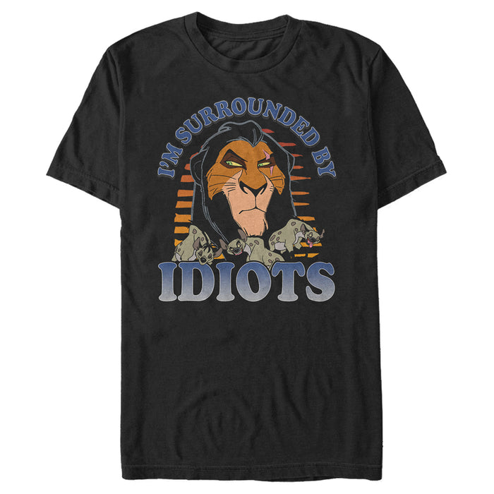 Fifth Sun Men's Lion King Scar Surrounded By Idiots Sunset T-Shirt