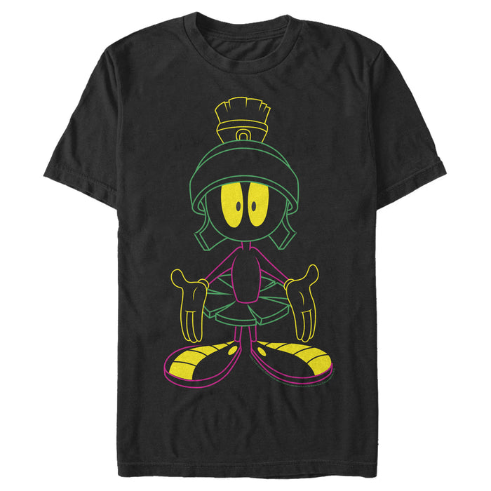 fifth sun Men's Looney Tunes Marvin the Martian Outline T-Shirt
